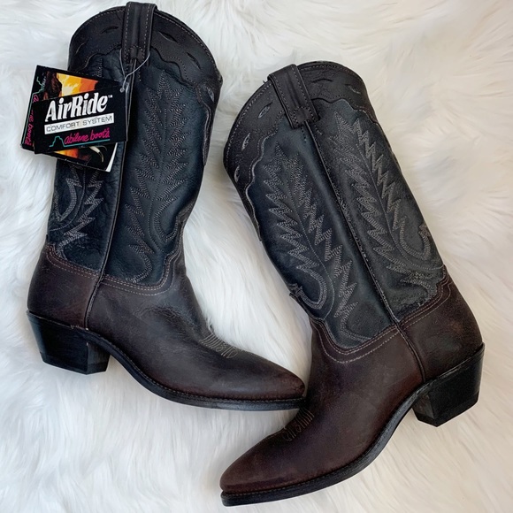 Abilene Boots Shoes - {NWT} Abilene AirRide Leather Cowboy Boots • Sz 7M